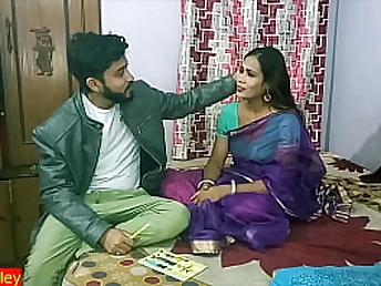 Hot Indian college girl with big bosoms gets horny with Biology Madam in saree sex video!