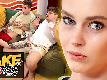 Michael Fly's first-ever time with 2 humungous stiffys in a taut gash for a Threesome