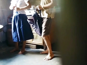 See this Indian schoolgirl & her private teacher get highly first time hook-ups in super-hot homemade flick