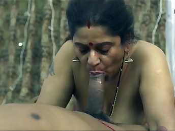 Step-sibling Indian Aunty Ko Darji Ne Lund gets a torrid internal cumshot on her gullet after a nasty smash