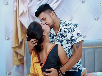 Desi Aunty gets her cock-squeezing cootchie tongued & smashed by her building proprietor nigh a warm Indian bhabhi romance