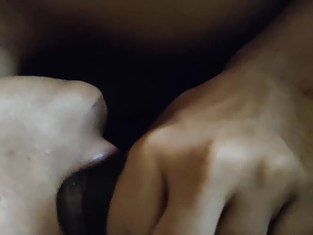 Observe this Indian first-timer wifey give a torrid suck off and get a faceful of jism