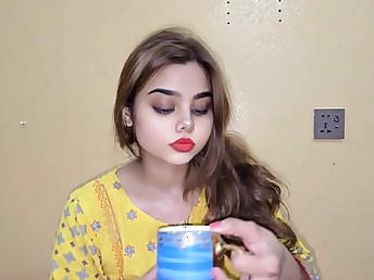 Step-mother Priya's taut chocolate-colored coochie gets gobbled & funbag-nailed by will not hear of Pakistani son Arsal