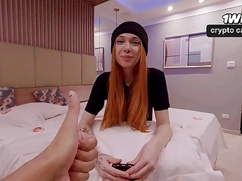 Qrozne's first time in Ultra-cute Ginger-haired Latin Dame ft. Tura's interview and behind-the-scenes move