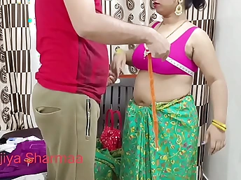 Homemade Hindi Audio upon dirty deliver & doggystyle action for Indian Bhabhi's Tailor
