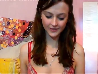 Solo masturbation of steamy young shaved slut