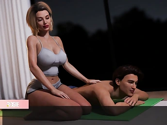 Step-mom in all directions huge tits gives jerk off kneading nearly her unfathomable son - 3D animated porn in all directions COUGAR Distress