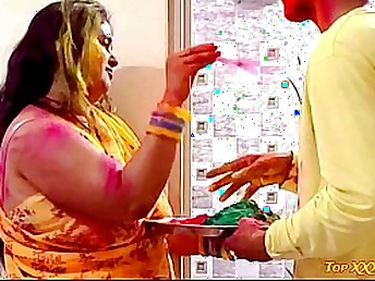 Colorific joy inbetween step bro added to step step-sister above Holi.