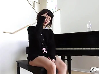 Yhivi gets her mean pussy ravished hard by James Deen's huge cock close by HD porn