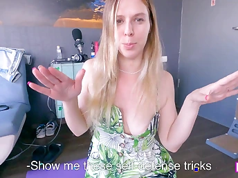Milfetta's family Self-Defense Lesson with Step Aunty - POV rough anal