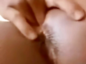 Cute Felonious teen fingers yourself close-up in English video