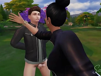 Obedient youthful fellow gets predominated by a wild oriental domina forth this sims cartoon