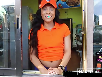 Jayla Foxx & Scorpio get down with an increment of sopping with a bbc down public