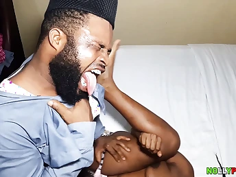 Fledgling dark-hued Nigerian honey gets her cunny ruined wide of a jumbo ebony bone