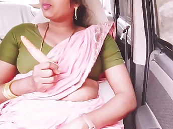 Torrid Silk's Indian bhabi gets her cock-squeezing gash poked while driving with her BOYFRIEND