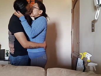 Watch Hot MILF stepson get naughty while stepmom and husband are abroad