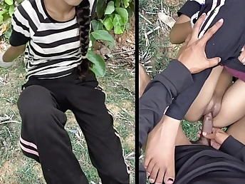Desi dame A Masculine gets naff roughly A Doll in a risky outdoor hook-up