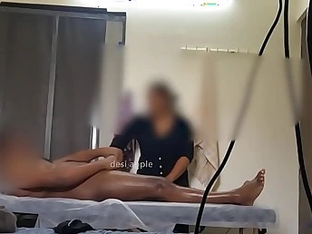 Thai massagist Rasiya Begum gives a super-steamy hand-job & fondles before romping her customer's boy